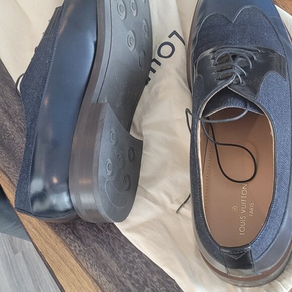 Louis Vuitton BRAND NEW Men's leather NAVY BLUE shoes - size 11 - Picture 5 of 5